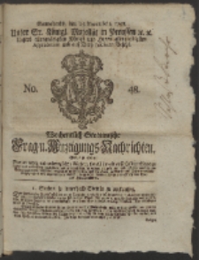 Wochentlich-Stettinische Frag- und Anzeigungs-Nachrichten. 1758 No. 48