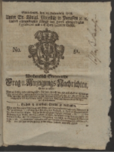 Wochentlich-Stettinische Frag- und Anzeigungs-Nachrichten. 1758 No. 51