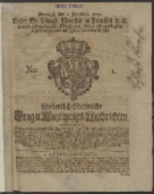 Wochentlich-Stettinische Frag- und Anzeigungs-Nachrichten. 1753 No. 1 + Anhang