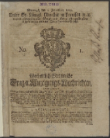 Wochentlich-Stettinische Frag- und Anzeigungs-Nachrichten. 1753 No. 1 + Anhang