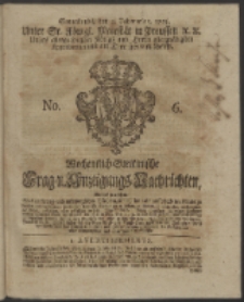 Wochentlich-Stettinische Frag- und Anzeigungs-Nachrichten. 1753 No. 6 + Anhang