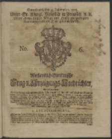 Wochentlich-Stettinische Frag- und Anzeigungs-Nachrichten. 1753 No. 6 + Anhang