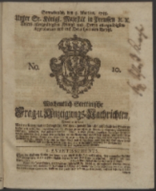 Wochentlich-Stettinische Frag- und Anzeigungs-Nachrichten. 1753 No. 10 + Anhang