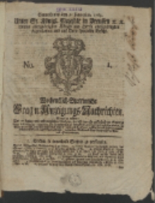 Wochentlich-Stettinische Frag- und Anzeigungs-Nachrichten. 1763 No. 1 + Anhang