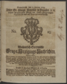 Wochentlich-Stettinische Frag- und Anzeigungs-Nachrichten. 1753 No. 23 + Anhang