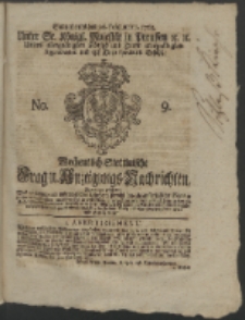Wochentlich-Stettinische Frag- und Anzeigungs-Nachrichten. 1763 No. 9 + Anhang