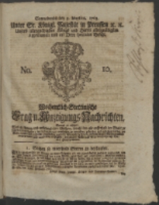 Wochentlich-Stettinische Frag- und Anzeigungs-Nachrichten. 1763 No. 10 + Anhang