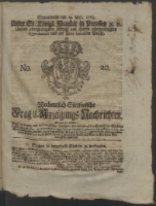 Wochentlich-Stettinische Frag- und Anzeigungs-Nachrichten. 1763 No. 20 + Anhang