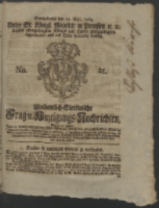 Wochentlich-Stettinische Frag- und Anzeigungs-Nachrichten. 1763 No. 21 + Anhang