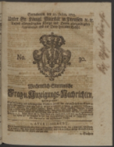 Wochentlich-Stettinische Frag- und Anzeigungs-Nachrichten. 1753 No. 30 + Anhang