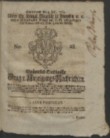 Wochentlich-Stettinische Frag- und Anzeigungs-Nachrichten. 1763 No. 28 + Anhang