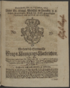Wochentlich-Stettinische Frag- und Anzeigungs-Nachrichten. 1753 No. 39 + Anhang