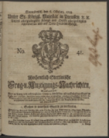 Wochentlich-Stettinische Frag- und Anzeigungs-Nachrichten. 1753 No. 41 + Anhang