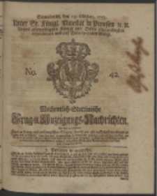 Wochentlich-Stettinische Frag- und Anzeigungs-Nachrichten. 1753 No. 42 + Anhang