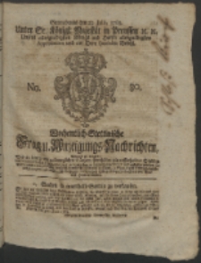 Wochentlich-Stettinische Frag- und Anzeigungs-Nachrichten. 1763 No. 30 + Anhang