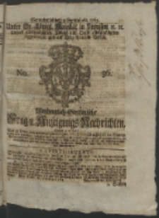 Wochentlich-Stettinische Frag- und Anzeigungs-Nachrichten. 1763 No. 36 + Anhang