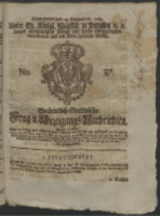Wochentlich-Stettinische Frag- und Anzeigungs-Nachrichten. 1763 No. 37 + Anhang