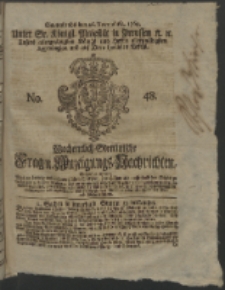 Wochentlich-Stettinische Frag- und Anzeigungs-Nachrichten. 1763 No. 48 + Anhang