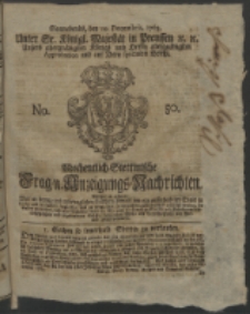 Wochentlich-Stettinische Frag- und Anzeigungs-Nachrichten. 1763 No. 50 + Anhang