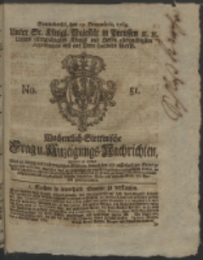 Wochentlich-Stettinische Frag- und Anzeigungs-Nachrichten. 1763 No. 51 + Anhang
