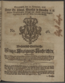 Wochentlich-Stettinische Frag- und Anzeigungs-Nachrichten. 1753 No. 46 + Anhang