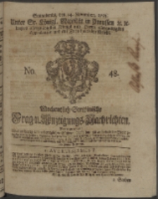 Wochentlich-Stettinische Frag- und Anzeigungs-Nachrichten. 1753 No. 48 + Anhang