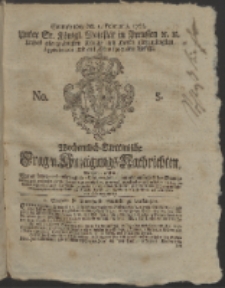 Wochentlich-Stettinische Frag- und Anzeigungs-Nachrichten. 1766 No. 5 + Anhang