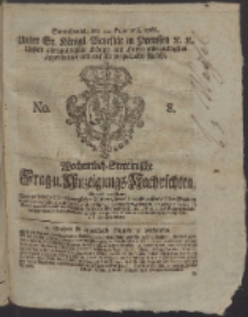 Wochentlich-Stettinische Frag- und Anzeigungs-Nachrichten. 1766 No. 8 + Anhang