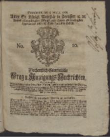 Wochentlich-Stettinische Frag- und Anzeigungs-Nachrichten. 1766 No. 10 + Anhang