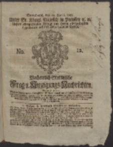 Wochentlich-Stettinische Frag- und Anzeigungs-Nachrichten. 1766 No. 12 + Anhang