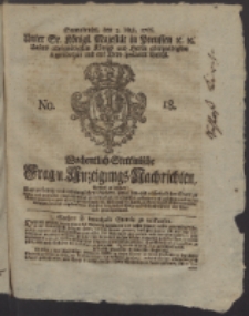 Wochentlich-Stettinische Frag- und Anzeigungs-Nachrichten. 1766 No. 18 + Anhang