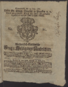 Wochentlich-Stettinische Frag- und Anzeigungs-Nachrichten. 1766 No. 21 + Anhang
