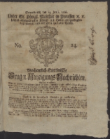 Wochentlich-Stettinische Frag- und Anzeigungs-Nachrichten. 1766 No. 24 + Anhang