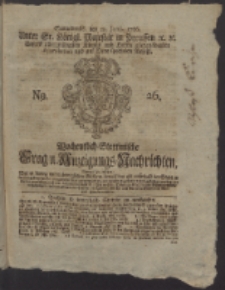 Wochentlich-Stettinische Frag- und Anzeigungs-Nachrichten. 1766 No. 26 + Anhang