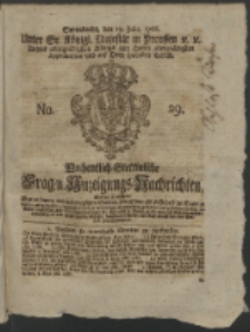 Wochentlich-Stettinische Frag- und Anzeigungs-Nachrichten. 1766 No. 29 + Anhang