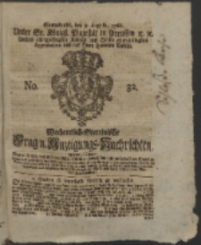 Wochentlich-Stettinische Frag- und Anzeigungs-Nachrichten. 1766 No. 32 + Anhang