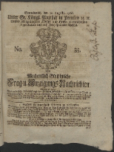 Wochentlich-Stettinische Frag- und Anzeigungs-Nachrichten. 1766 No. 35 + Anhang