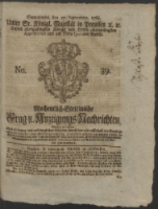 Wochentlich-Stettinische Frag- und Anzeigungs-Nachrichten. 1766 No. 39 + Anhang