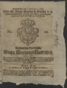 Wochentlich-Stettinische Frag- und Anzeigungs-Nachrichten. 1766 No. 44 + Anhang