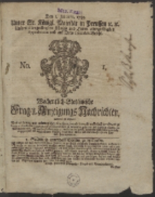 Wochentlich-Stettinische Frag- und Anzeigungs-Nachrichten. 1759 No. 1