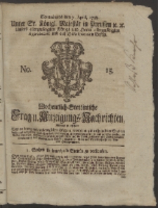 Wochentlich-Stettinische Frag- und Anzeigungs-Nachrichten. 1759 No. 15 + Anhang