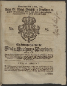 Wochentlich-Stettinische Frag- und Anzeigungs-Nachrichten. 1759 No. 19 +