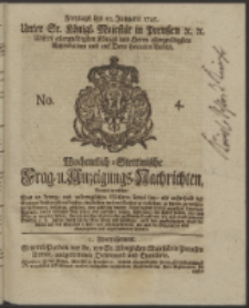 Wochentlich-Stettinische Frag- und Anzeigungs-Nachrichten. 1745 No. 4