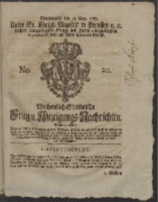 Wochentlich-Stettinische Frag- und Anzeigungs-Nachrichten. 1759 No. 20 + Anhang