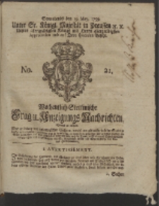 Wochentlich-Stettinische Frag- und Anzeigungs-Nachrichten. 1759 No. 21 + Anhanhg