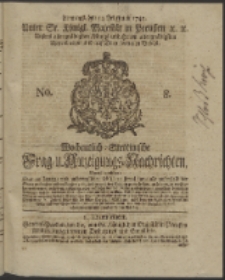 Wochentlich-Stettinische Frag- und Anzeigungs-Nachrichten. 1745 No. 8