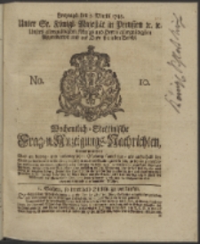 Wochentlich-Stettinische Frag- und Anzeigungs-Nachrichten. 1745 No. 10