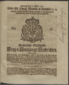 Wochentlich-Stettinische Frag- und Anzeigungs-Nachrichten. 1745 No. 16