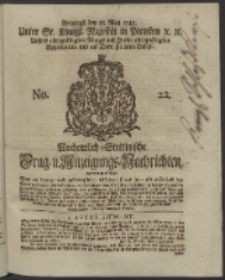 Wochentlich-Stettinische Frag- und Anzeigungs-Nachrichten. 1745 No. 22