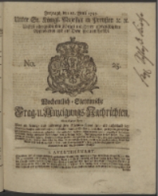 Wochentlich-Stettinische Frag- und Anzeigungs-Nachrichten. 1745 No. 25